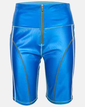 All Access Blue Seam Shine Jersey Ultra High Rise Biker Shorts XL