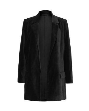 AllSaints Aleida Velvet Blazer - Black