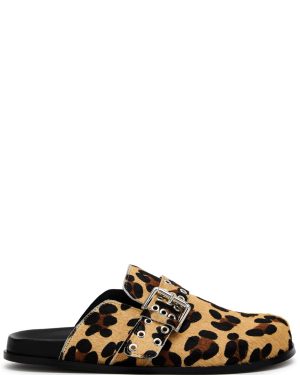 Alohas Halia Leopard-print Calf-hair Clogs - 41 (IT41/ UK8)