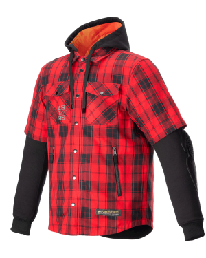 Alpinestars MO.ST.EQ Tartan Shirt Flame Red Black, Size: XXL