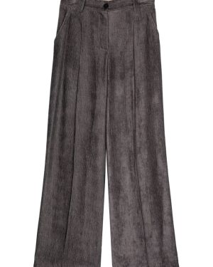 Alysi Velvet Wide-Leg Trousers