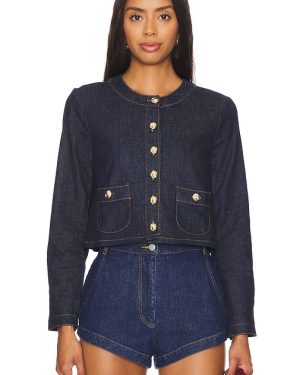 Amanda Uprichard x REVOLVE Braswell Jacket in Denim-Dark. Size S, XL.