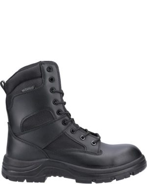 Amblers Safety Combat Hi-Leg Waterproof Metal Free Boot - Black