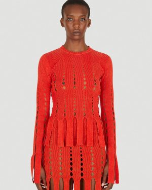Ambush Knit Cut Out Top - Woman Tops Red M