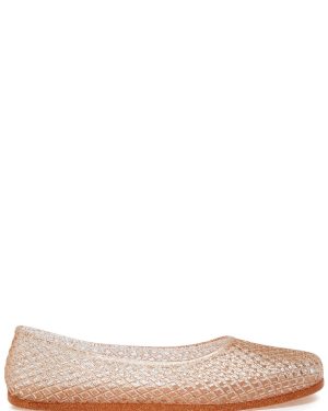 Ancient Greek Sandals Iro Glitter Rubber Ballet Flats - Beige - 38 (IT38/ UK5)