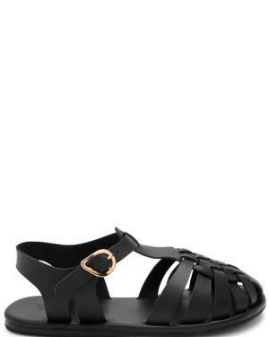 Ancient Greek Sandals Karina Woven Leather Sandals - Black - 36 (IT36/ UK3)