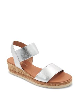 Andre Assous Women's Neveah Mid Heel Espadrille Wedge Sandals