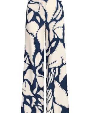 Andres Otalora - Luz De Si Scuba Wide-Leg Pants - Navy - US 12 - Moda Operandi