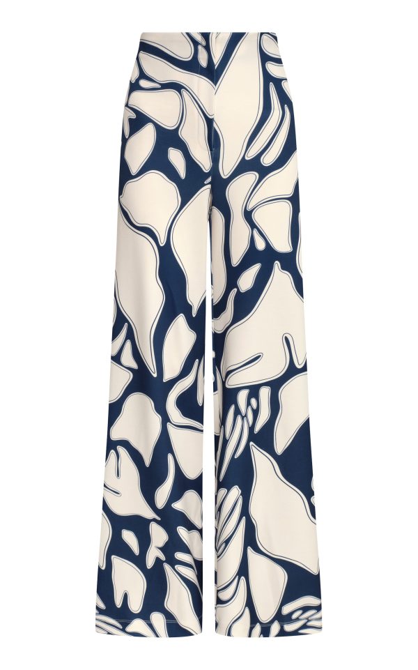 Andres Otalora - Luz De Si Scuba Wide-Leg Pants - Navy - US 12 - Moda Operandi