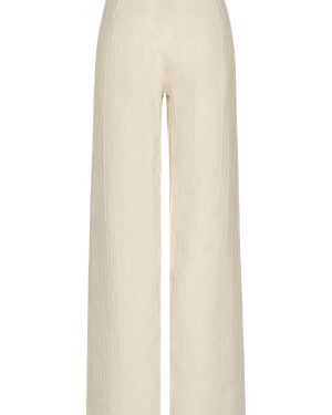 Andres Otalora - Tuyo Embroidered Linen Wide-Leg Pants - Ivory - US 4 - Only At Moda Operandi