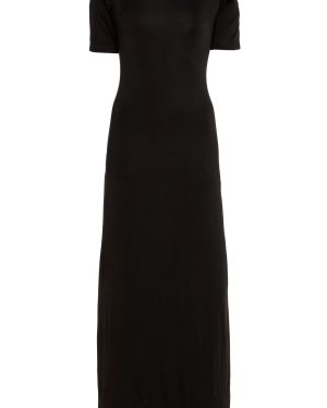 Anemos - Carolyn Off-The-Shoulder Jersey Midi Dress - Black - XL - Moda Operandi