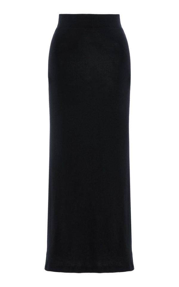 Anemos - Knit Maxi Skirt - Black - M - Moda Operandi