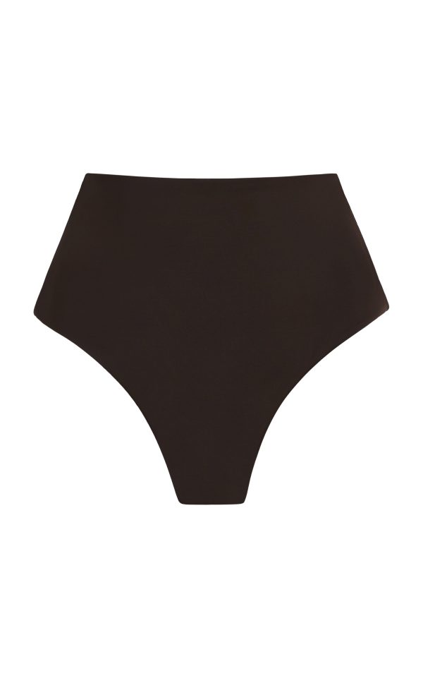 Anemos - The High-Waist Cheeky Bikini Bottom - Brown - L - Moda Operandi