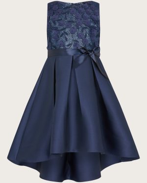 Anika High Low Bridesmaid Dress Blue