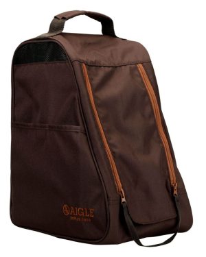 (Ankle Boot Bag) Aigle Dark Brown boot bag - wellington boot or shoe carrier - waterproof bag
