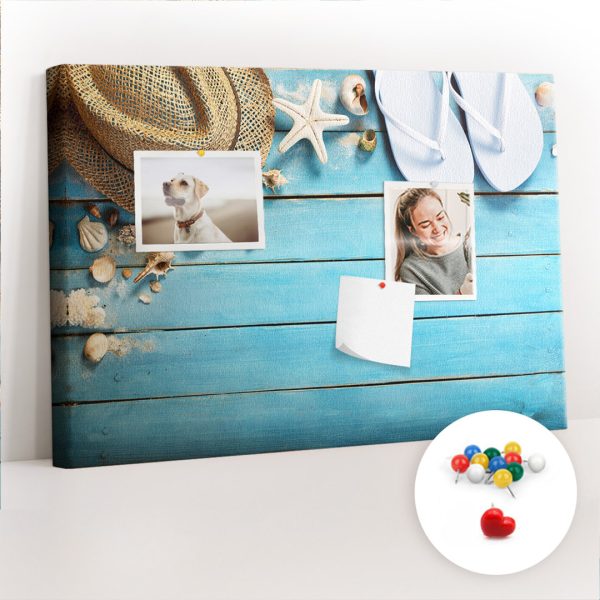 Anmar Hat and Flip-Flops Wall Mounted Cork Board