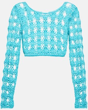 Anna Kosturova Bella cotton crochet crop top