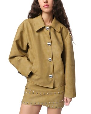 Apparis Indio Faux Leather Cropped Jacket