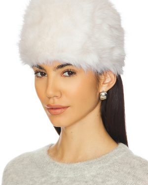 Apparis Margot Pillbox Hat in White.