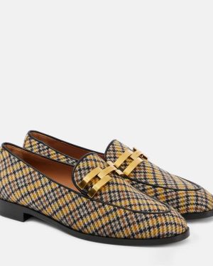 Aquazzura Brandi plaid loafers