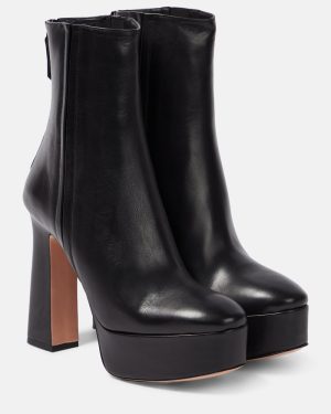 Aquazzura Groove leather platform ankle boots