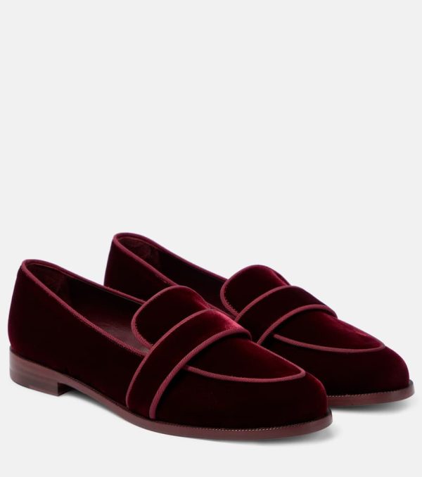 Aquazzura Martin velvet loafers