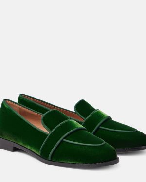 Aquazzura Martin velvet loafers
