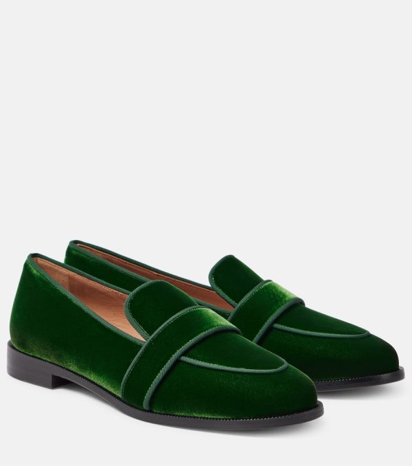 Aquazzura Martin velvet loafers