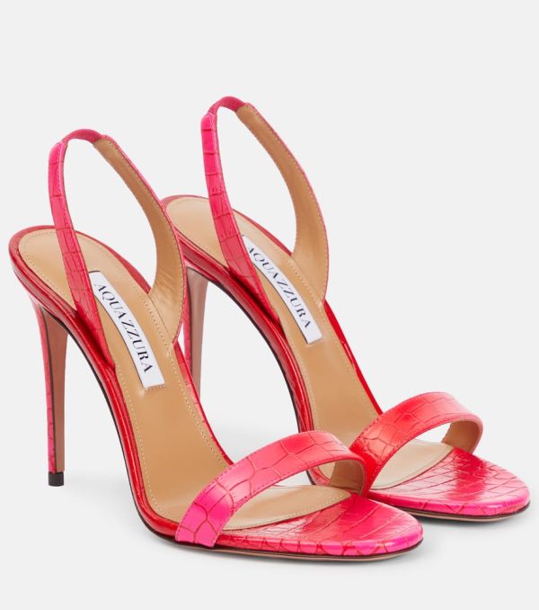 Aquazzura So Nude 105 croc-effect leather sandals