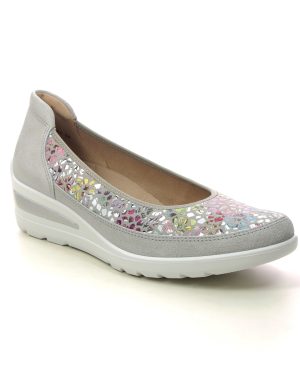 Ara Zurich Taupe floral Womens Wedge Heels 50664-06 in a Plain Suede in Size 6.5