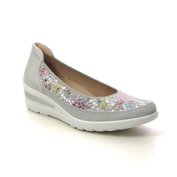 Ara Zurich Taupe floral Womens Wedge Heels 50664-06 in a Plain Suede in Size 6.5