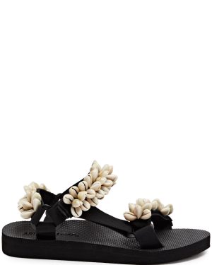 Arizona Love Trekky Shell Embellished Sandals, Sandals, Foam Midsole - Black - 6