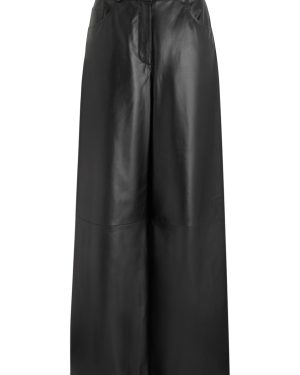 Arma Catania Wide-leg Leather Trousers - Black - 10 (UK10 / S)