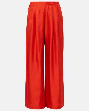 Asceno Isola silk twill wide-leg pants