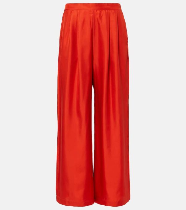 Asceno Isola silk twill wide-leg pants