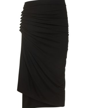 Asymmetric Light Jersey Midi Skirt