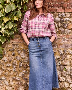 Autonomy - Denim A-line Skirt