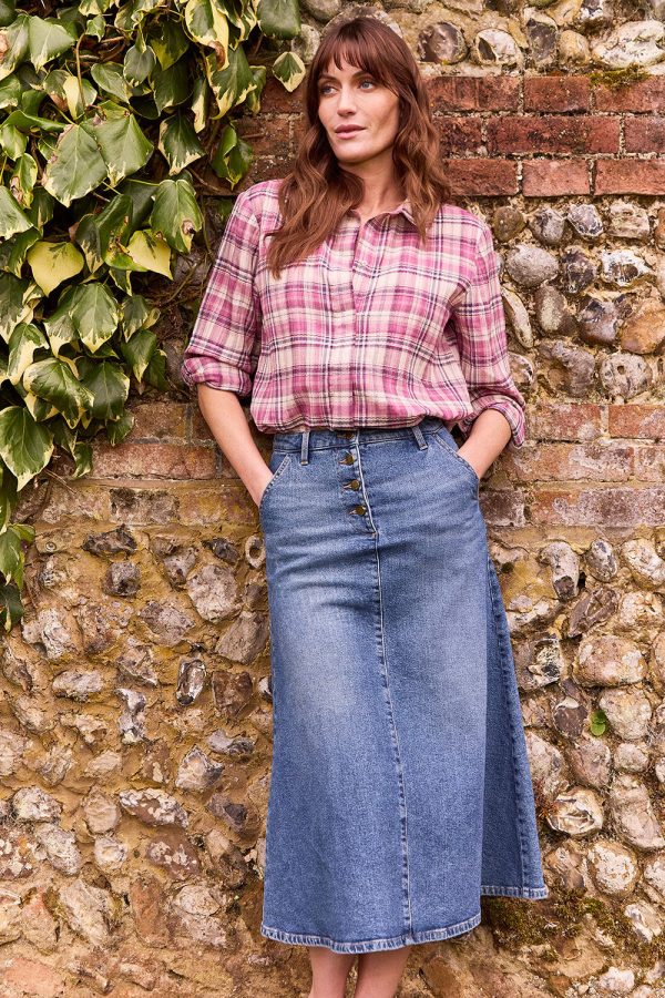 Autonomy - Denim A-line Skirt