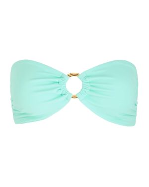 Away That Day Acapulco Metallic Bandeau Bikini top - Mint - XS (UK6 / XS)