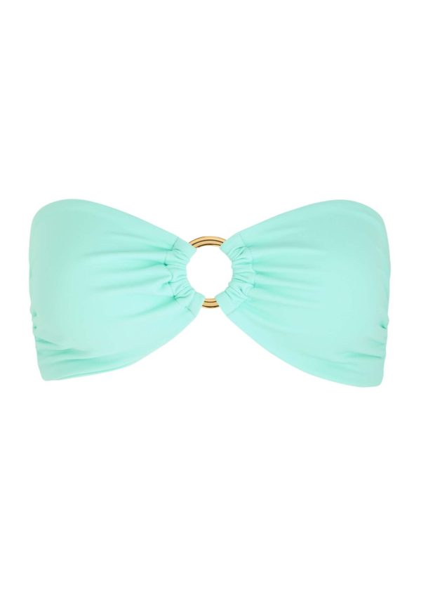 Away That Day Acapulco Metallic Bandeau Bikini top - Mint - XS (UK6 / XS)