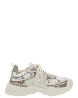 Axel Arigato sphere Trip Running Beige Sneakers With Chunky Sole And Logo On Tongue In Leather And Fabric Blend Woman