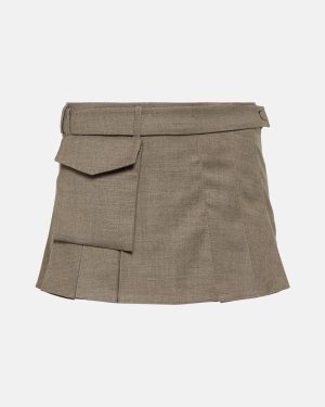 Aya Muse Mia pleated wool mini skirt