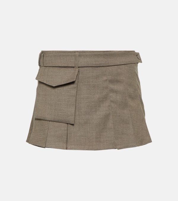Aya Muse Mia pleated wool mini skirt