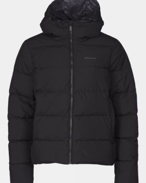 Ayacucho Womens Aarhus Recycled Cropped Hoody Down Jacket - Black