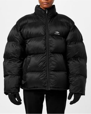 BALENCIAGA 3b Sports Icon Ski Puffer Jacket - Black
