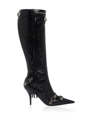 BALENCIAGA Cagole Heeled Boots - Black