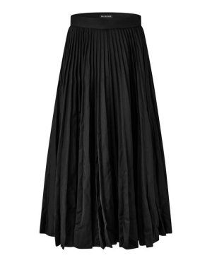 BALENCIAGA Creased Pleated Skirt - Black