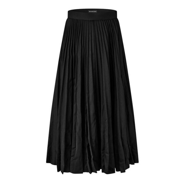 BALENCIAGA Creased Pleated Skirt - Black
