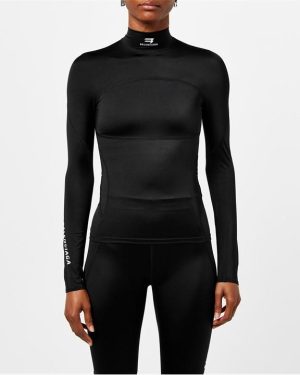 BALENCIAGA Sporty B Activewear Top - Black