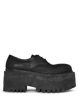 BALENCIAGA Strike Platform Shoes - Black